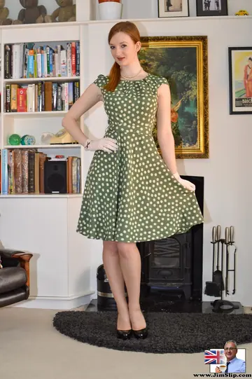 Pale European Redhead Strips Out of Her Dress for Sex