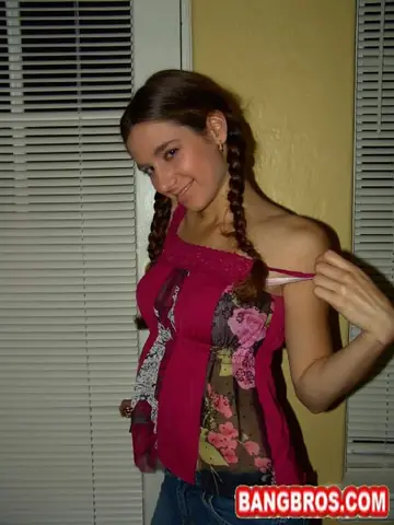 Brunette in Pigtails Gets Fucked Doggy Style in Jeans