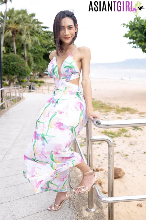 Asian Trans Woman Strips Nude and Poses Sideways – photo 2 of 16