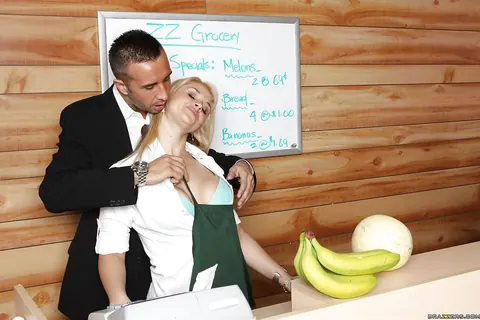 Sarah Vandella: Busty Blonde Takes Anal and a Facial from Her Customer – photo 5 of 16