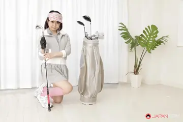 Tomoyo Isumi – Japanese Woman Strips Out of Her Lingerie While Holding a Golf Club