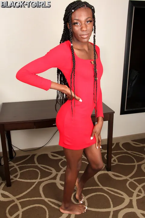Ebony Trans Woman Undresses and Displays Her Body – photo 2 of 16