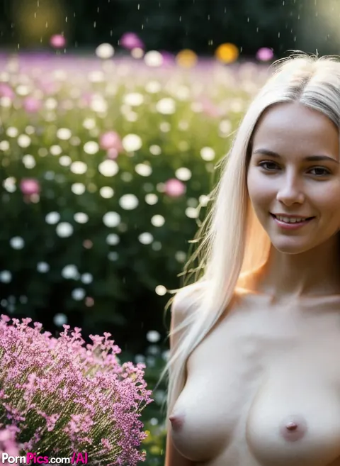 AI-Generated Woman with Small Tits Poses Clothed Outdoors – photo 7 of 10