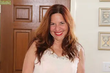 Busty Brunette MILF Rips Pantyhose and Spreads Her Hairy Pussy