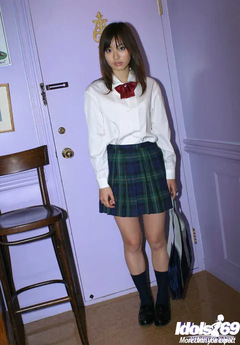 Japanese Woman Strips Out of Her Uniform and Lingerie – photo 1 of 16