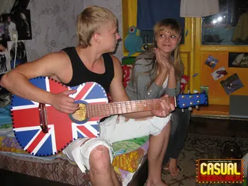 European Blonde Takes Jizz on Her Ass After Doggy