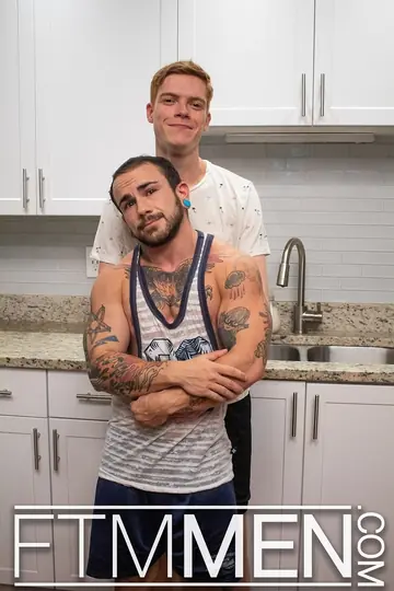 Tattooed Hairy Redhead Kisses Partner Before Sex