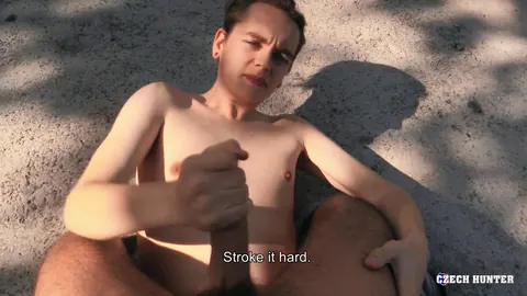 Slim Twink Kisses Older Man and Gets Fucked Outdoors – photo 2 of 21