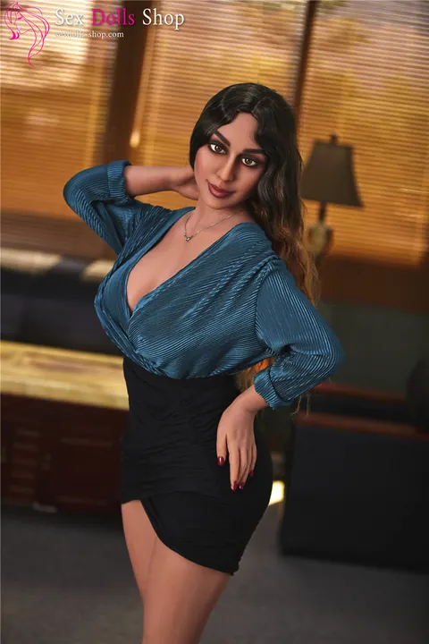 Busty Brunette Poses Topless in the Office – photo 20 of 21