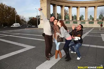 Thick European Brunette Takes Anal in Threesome and Gets Covered in Cum