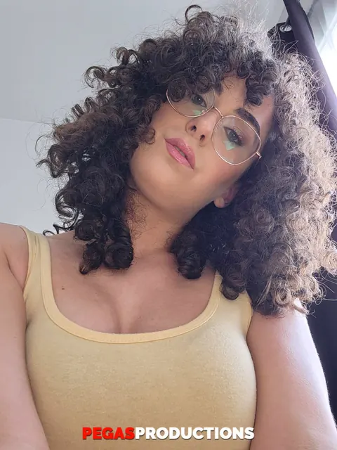 Petite Babe in Glasses Strips and Fucks Her Neighbor – photo 12 of 16