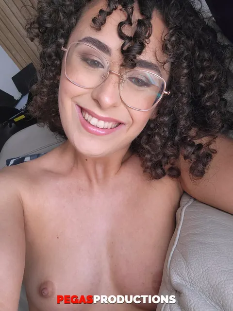 Petite Babe in Glasses Strips and Fucks Her Neighbor – photo 13 of 16
