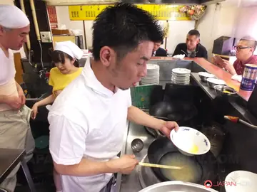 Petite Japanese Waitress in Uniform Takes Anal and a Facial