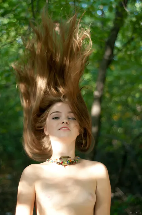 Bridgit A: Slim Russian Redhead Spreads Her Shaved Pussy Outdoors – photo 14 of 20