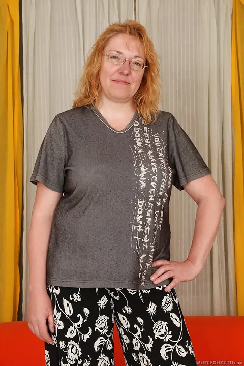 Mature Redhead Strips Out of Her Lingerie and Spreads Her Legs – photo 3 of 16