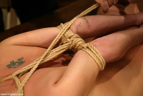 Venus: Brunette MILF Hogtied and Spreads Her Pussy While Bound – photo 13 of 20