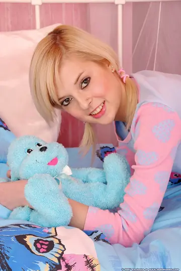 Petite Russian Blonde in Pigtails Fingers Her Ass and Uses a Toy