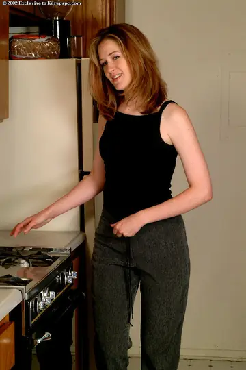 Hairy Woman Pulls Her Panties Aside and Spreads Wide