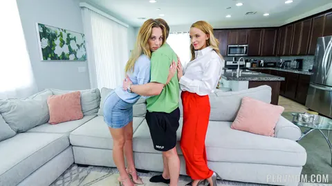 Pristine Edge: Tall Blonde MILF in Threesome Gets Cum on Her Tits – photo 10 of 21