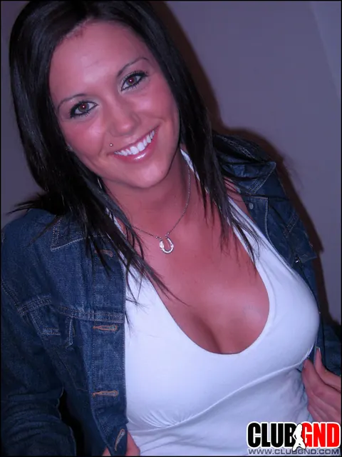 Thick Brunette Strips Out of Her Jeans to Show Black Panties – photo 2 of 12