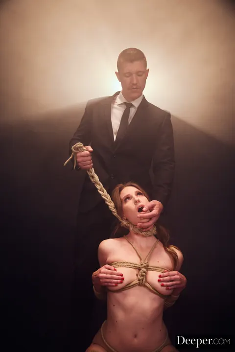 Ashley Lane: Thick Brunette in Bondage Takes Anal Doggy Style – photo 6 of 21