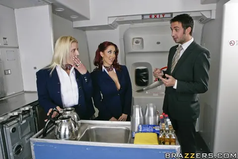 Kylee Strutt: Redhead Stewardess with Big Tits Fucks on an Airplane – photo 5 of 21