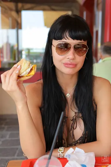 Aletta Ocean – Blonde and Black-Haired Women Strip Out of Bikinis in a Car