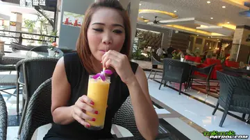 Asian Woman Gets Fucked Doggy Style and Missionary for a Creampie
