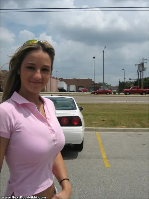 Nikki Sims: Busty Brunette MILF Strips to Lingerie Inside a Car – photo 12 of 12
