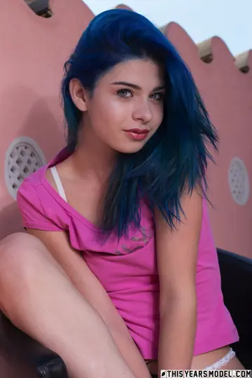 Ivy Blue – Woman with Natural Tits and Tattoos Strips Out of Her Panties