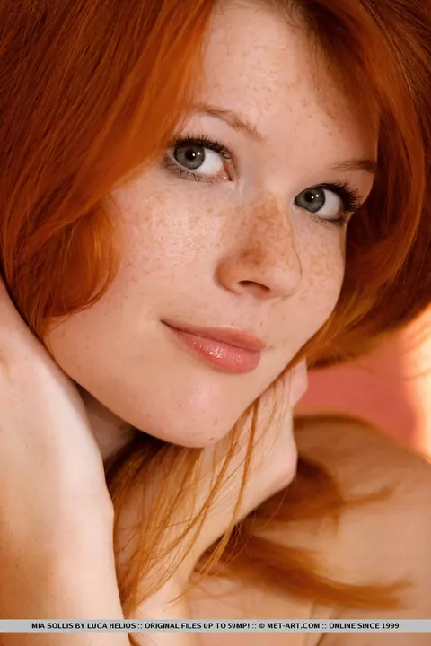 Mia Sollis: Redhead in Lingerie Poses and Spreads Her Hairy Pussy – photo 18 of 18