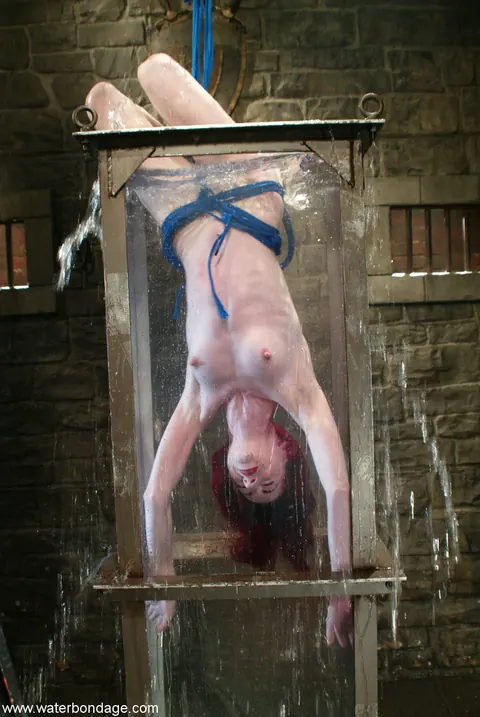 Mina Meow: Skinny Redhead Bound in Water Bondage – photo 4 of 21