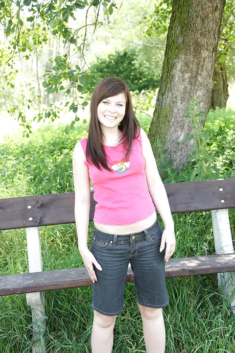 Busty Babe Fingers and Toys Her Pussy Outdoors – photo 1 of 16