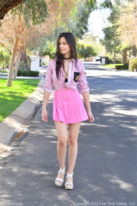 Scarlett Alexis: Skinny Asian Brunette Flashes and Uses a Butt Plug Outdoors – photo 19 of 20