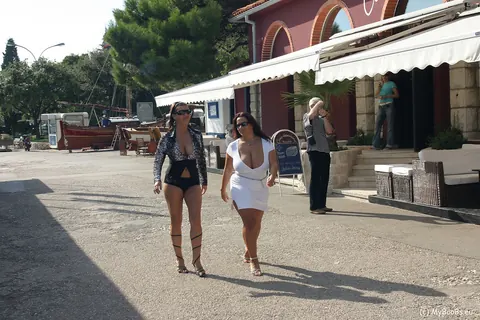 Ines Cudna: Blonde MILF Flashes Her Big Natural Tits on a Public Beach – photo 12 of 16
