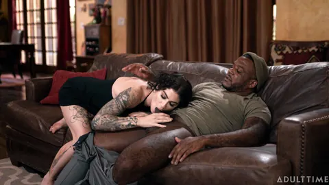 Lydia Black: Tall Brunette Sucks a Black Man and Rides Him Cowgirl – photo 7 of 21