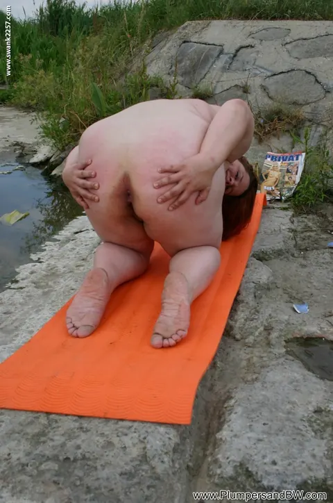 BBW Redhead with Big Tits Masturbates in Her Panties Outdoors – photo 7 of 16