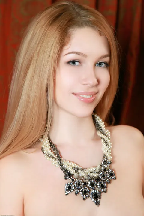 Genevieve Gandi: Tall Blonde in Stockings Strips Nude and Spreads Her Legs – photo 4 of 21