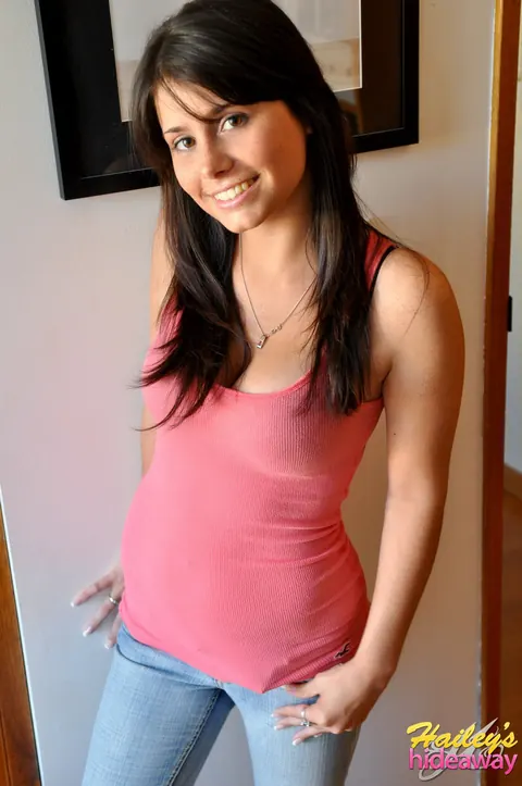 Busty Brunette Strips Out of Her Jeans and Gets Fucked – photo 1 of 12