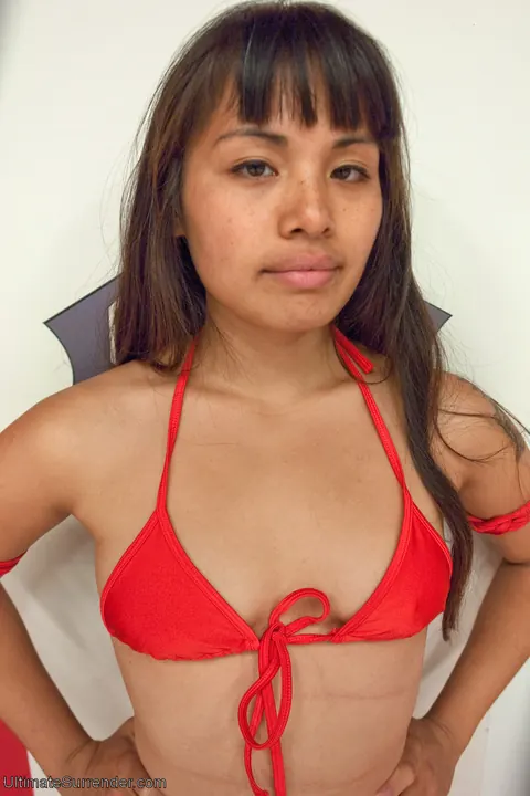 Bella Rossi: Asian Brunette and Redhead Strip for Lesbian Bondage – photo 3 of 21