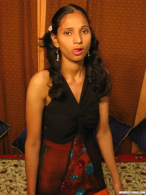 Slim Indian Woman in Pigtails Spreads Her Shaved Pussy – photo 3 of 15