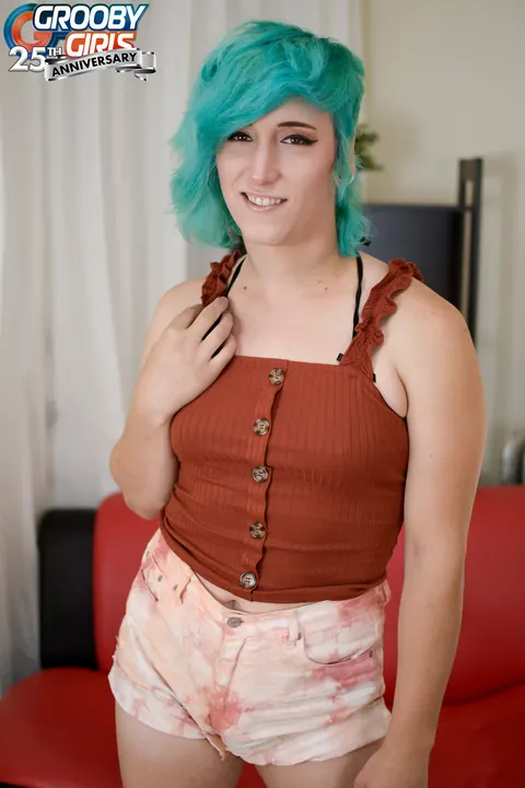 Trans Woman Stands Nude and Plays with a Dildo – photo 1 of 16