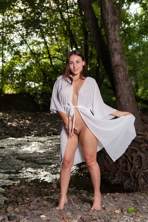 Ukrainian Brunette Strips Nude and Poses Fully Naked – photo 3 of 21