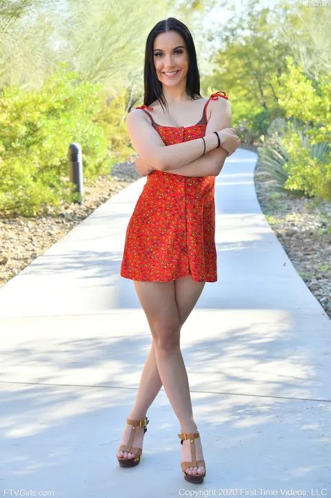 Jazmin Luv: Tattooed Brunette Strips Out of Her Shorts for Anal Outdoors – photo 5 of 20