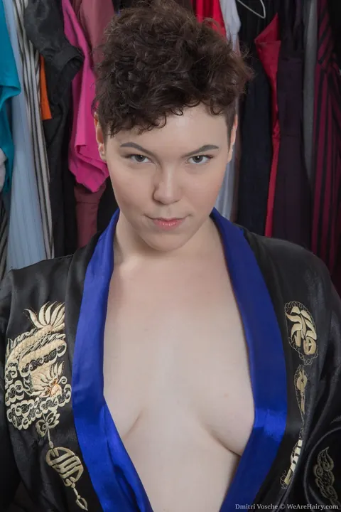 BBW Undresses and Fingers Her Hairy Pussy – photo 2 of 17