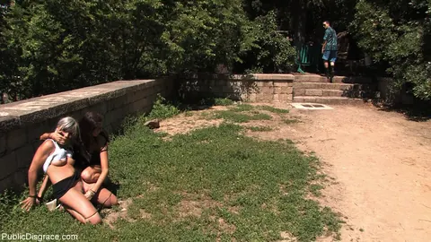 Leyla Black: Skinny Spanish Brunette Sucks and Fucks in Public Bondage – photo 6 of 21
