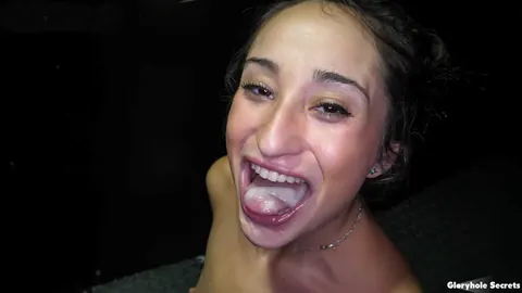 Isabella Nice: Latina Brunette Strips, Sucks Cock and Swallows His Load – photo 13 of 15