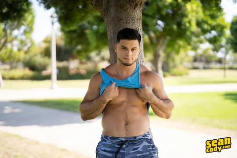 Two Men Stand Nude Outdoors and Show Their Bodies – photo 5 of 14