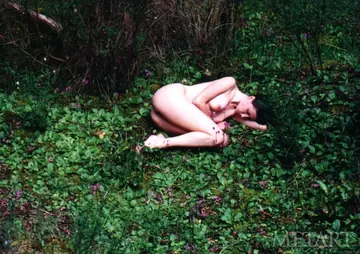 Thick European Woman Poses Nude Outdoors Showing Her Hairy Bush