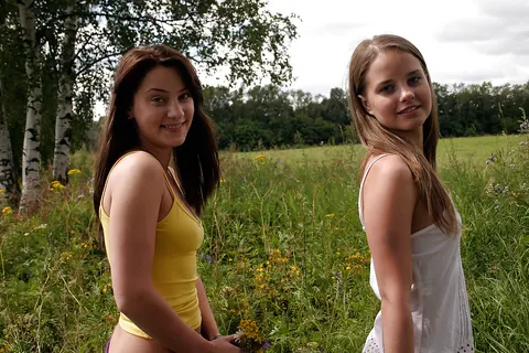 Marcella C: Petite Latina in a Skirt Poses in the Forest – photo 1 of 16